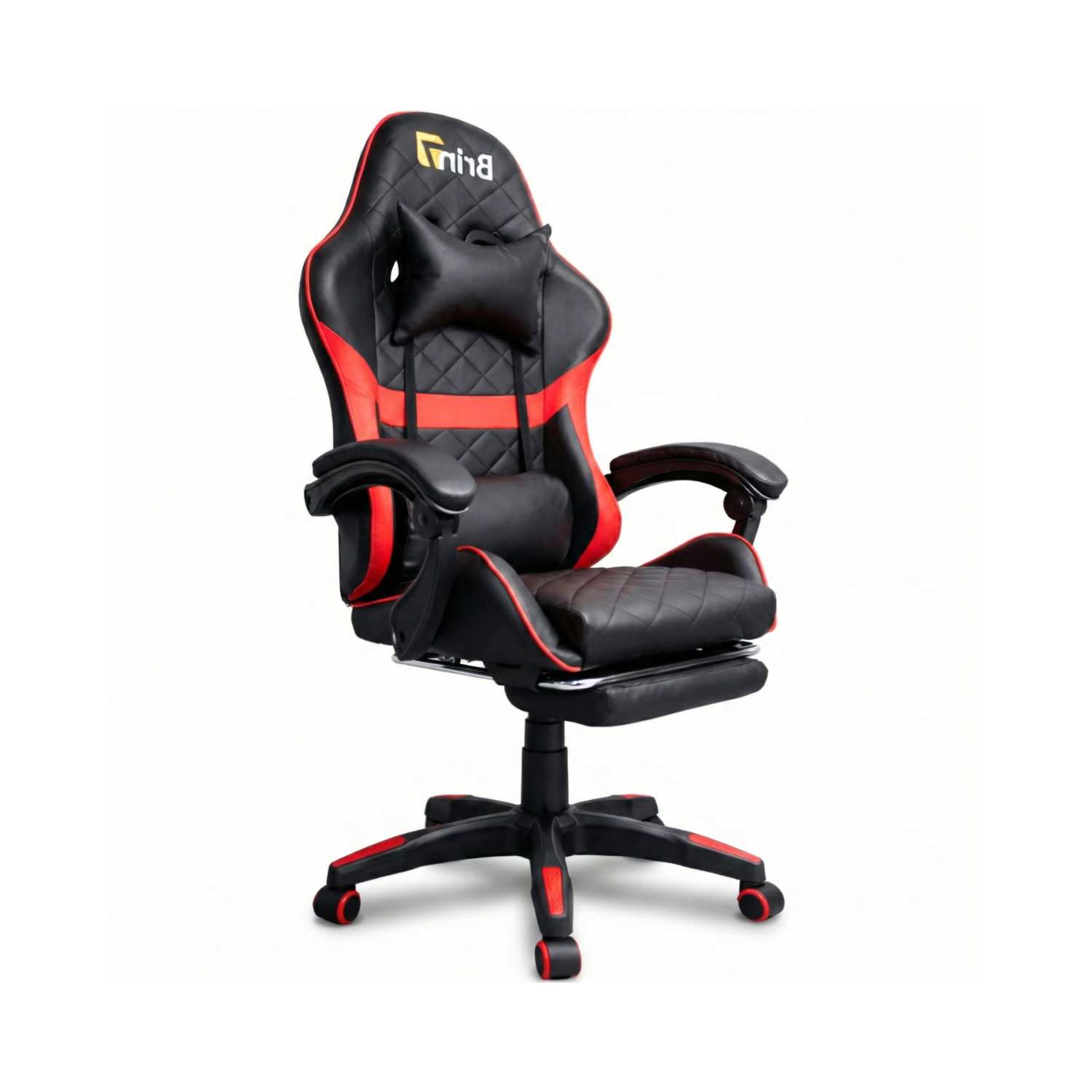 Cadeira Gamer Brin7 Couro Sintético Preto/Vermelho