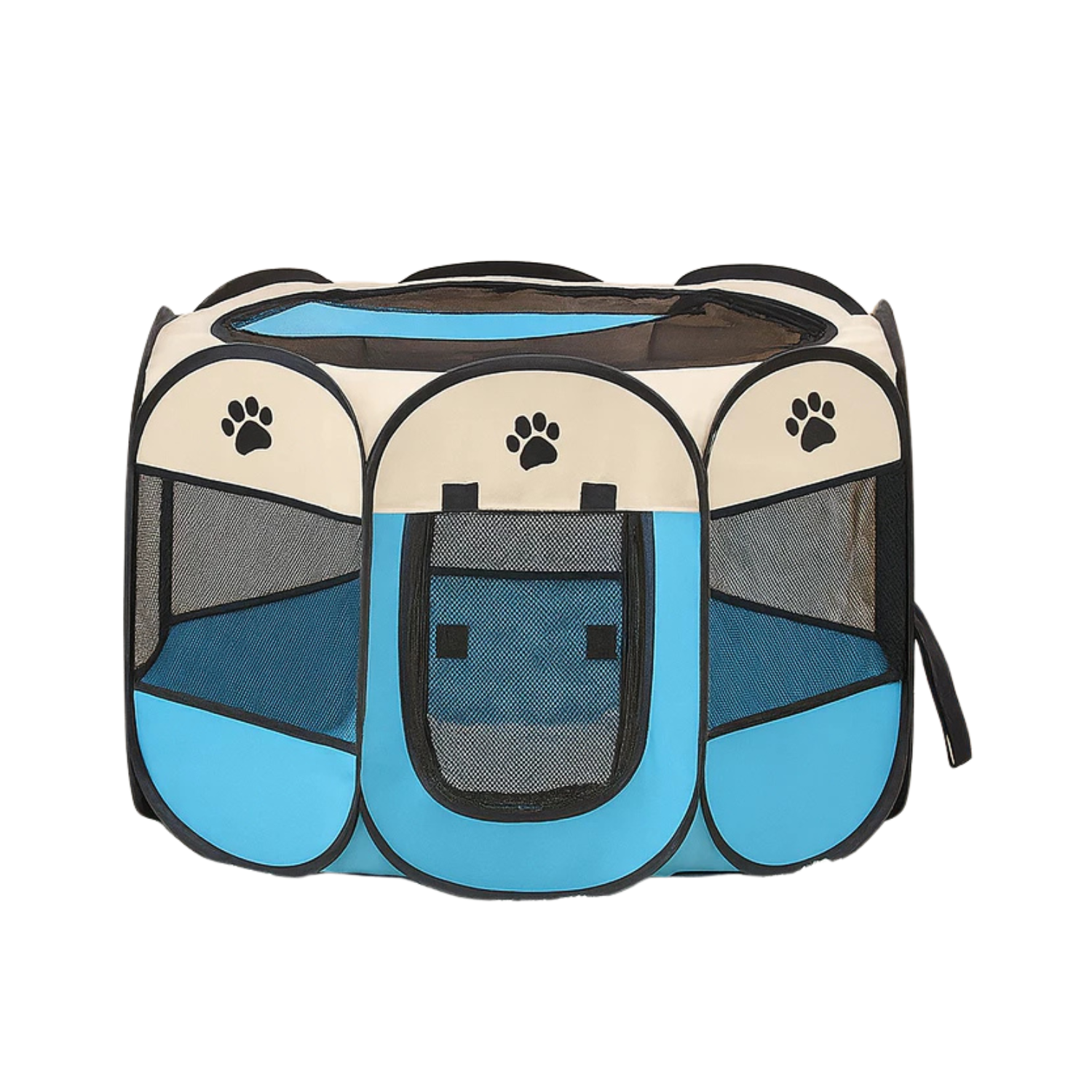 Cercado Dobrável Extra Grande Para Cães Gatos Portátil  - Azul