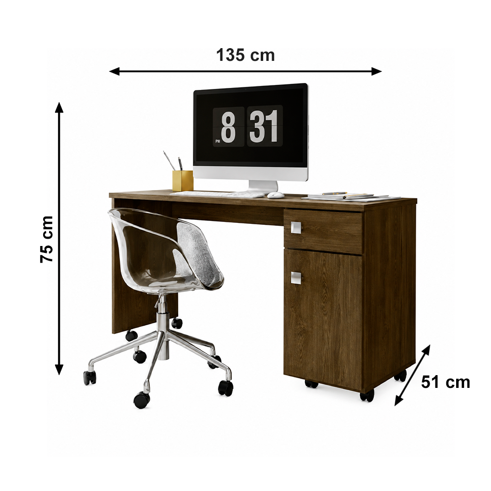 Mesa Computador Malta Canela Toque BP Lukaliam