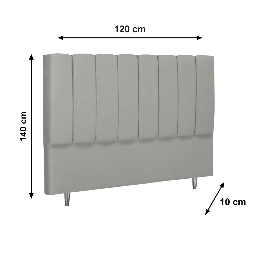 Cabeceira Lael Casal 03 Cinza Mega Estofados