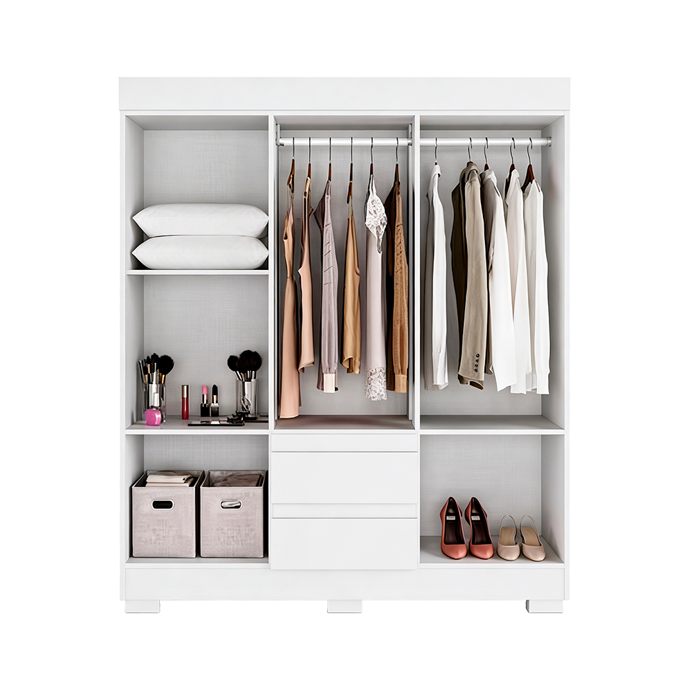 Roupeiro Maya 6 Portas MDP Branco ACP Moveis