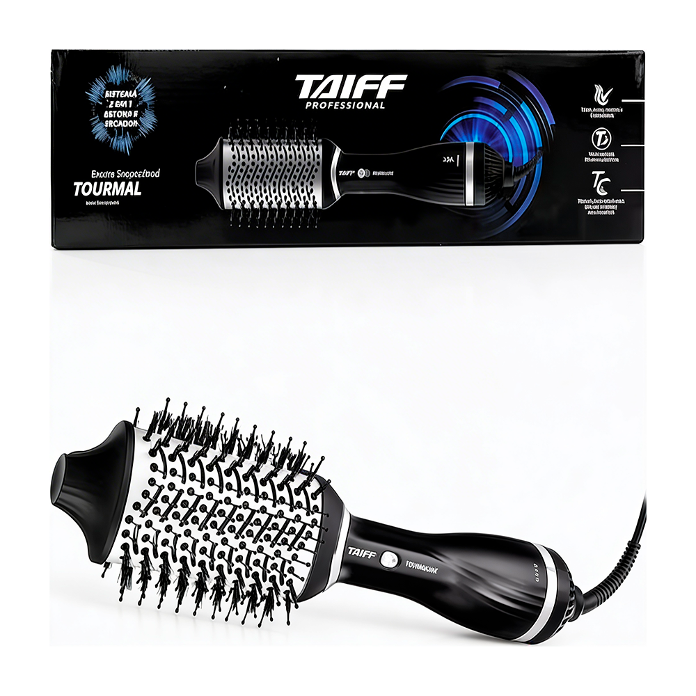 Escova Secadora Oval Tourmaline 1200w Preto/Cinza Taiff
