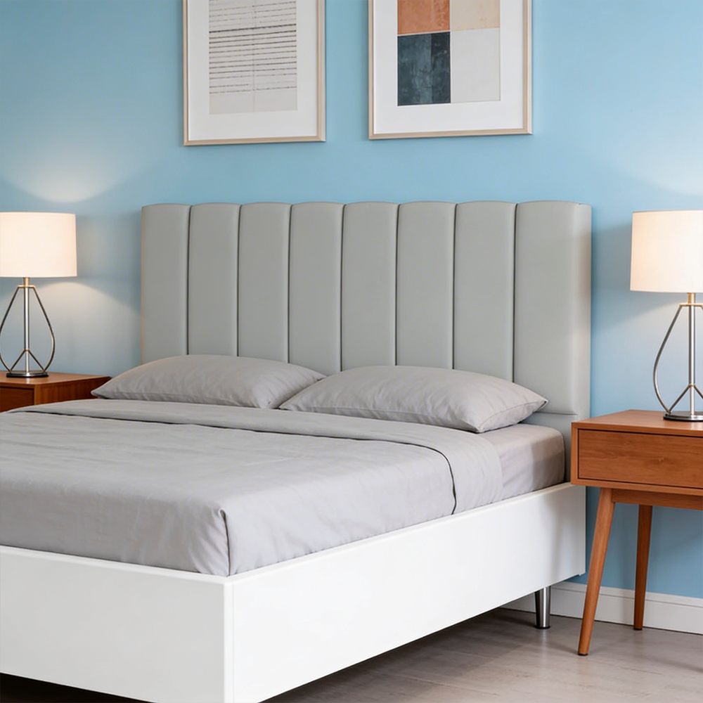 Cabeceira Lael Casal 03 Cinza Mega Estofados