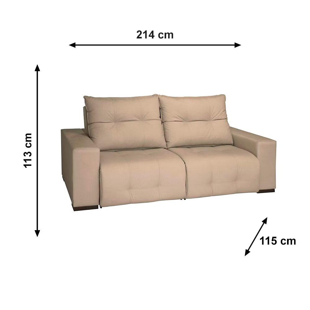Sofa Pienzo Veludo Tabaco J.A ESTOFADOS