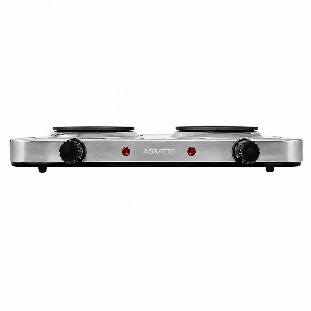 Fogão Elétrico de Mesa 2 Bocas Inox 2000W Agratto