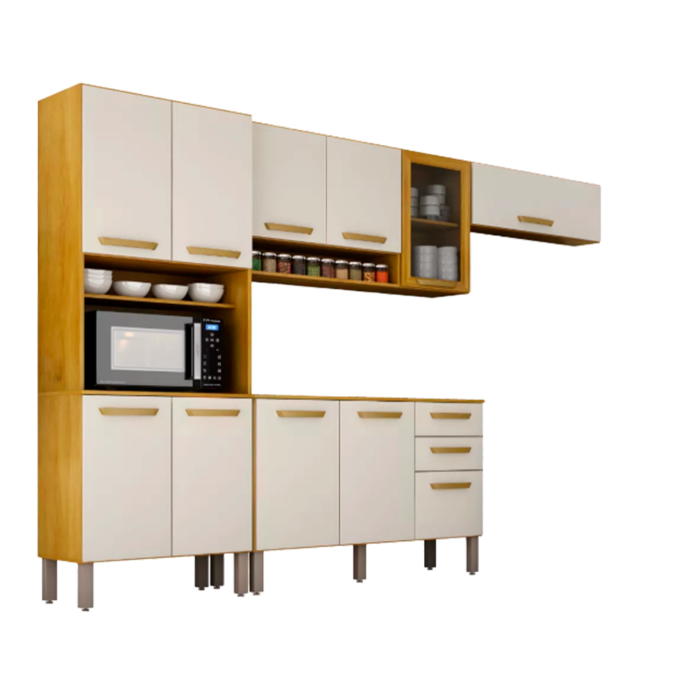 Cozinha Avila 4PCS Cinamomo Off White Acetinado Chf Moveis