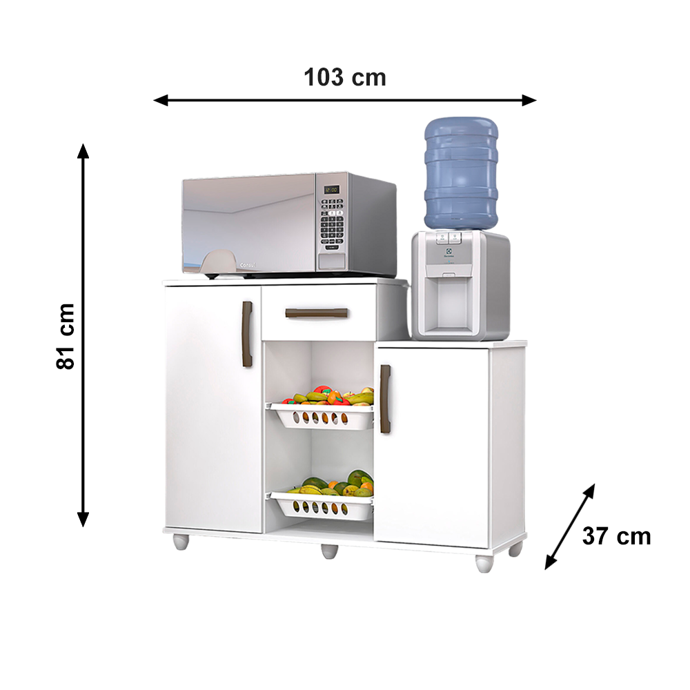 Fruteira Ayla Com Pe Branco Josan
