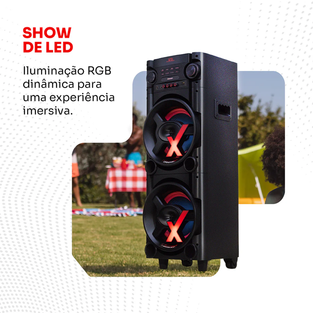 Caixa Amplificada ACA 1300 New x Sfm 1300W Amvox