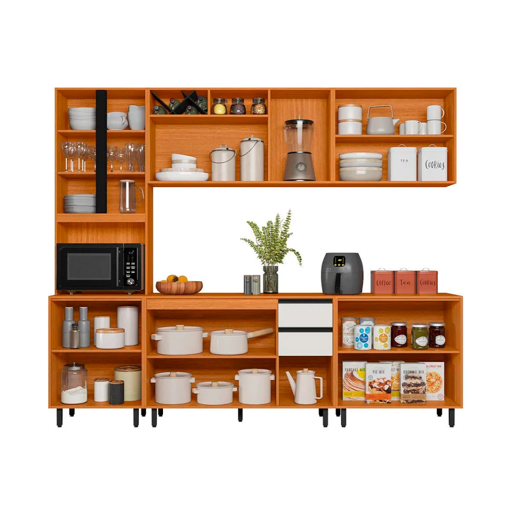 Cozinha 5PC Ravena Pan VDR 13PT 2GV Freijo Uv/Off Acetinado Poliman