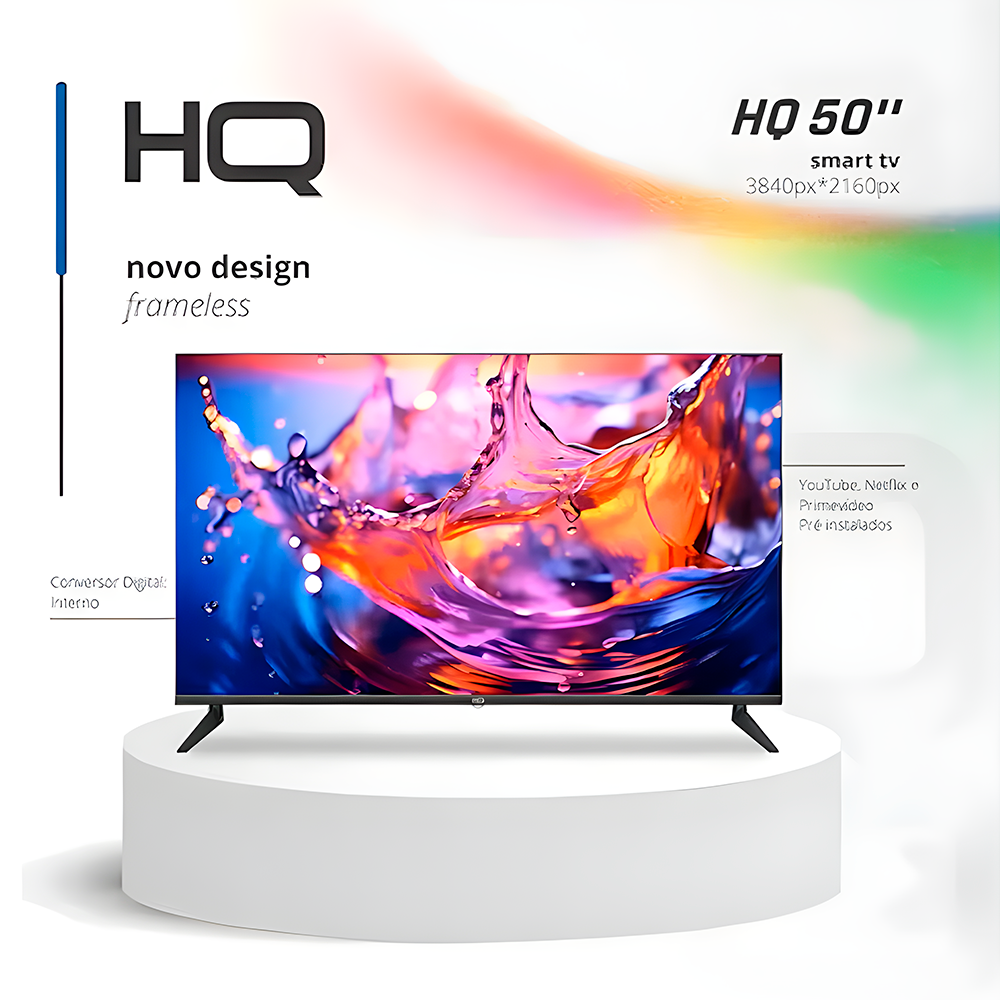 Smart Tv HQ 50" Uhd Tel Infinita Android 13 Slim HQS50NKHM