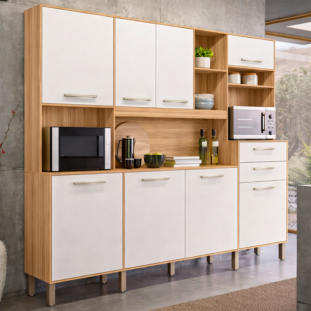 Kit Cozinha Hortela Freijo/Off White Cristal PTA FECHADA Nicioli