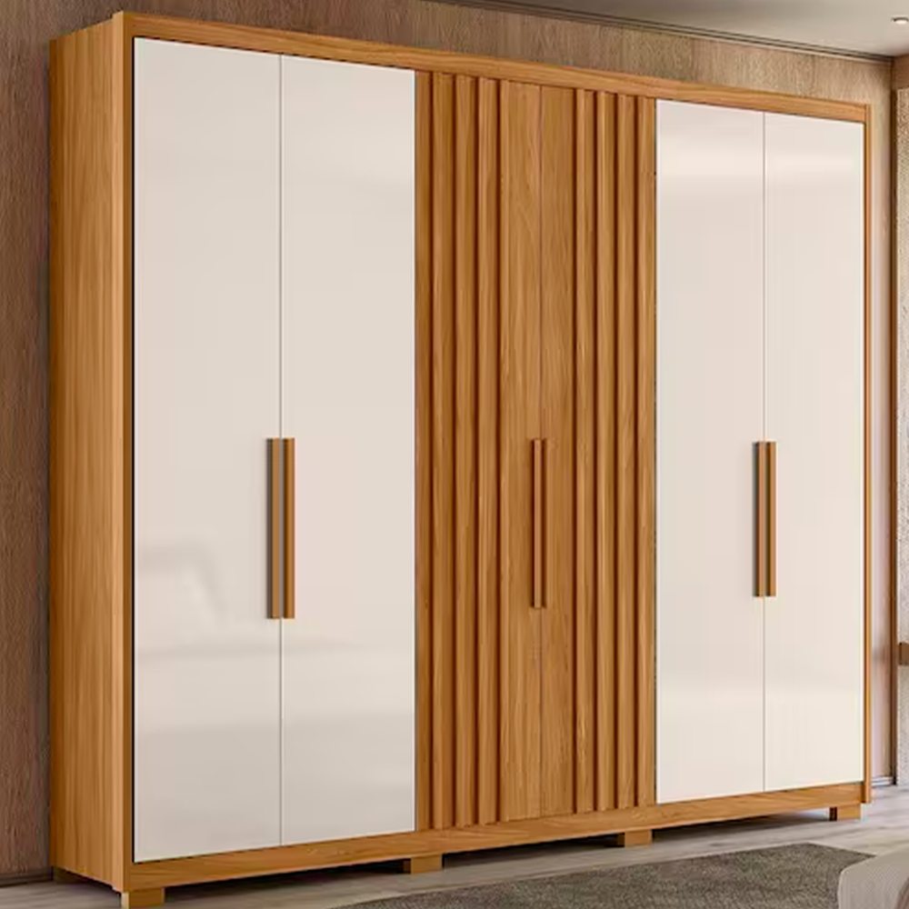 Roupeiro Cairo 6P C/PES NATUR/OFF WHITE/NATUR Rufato