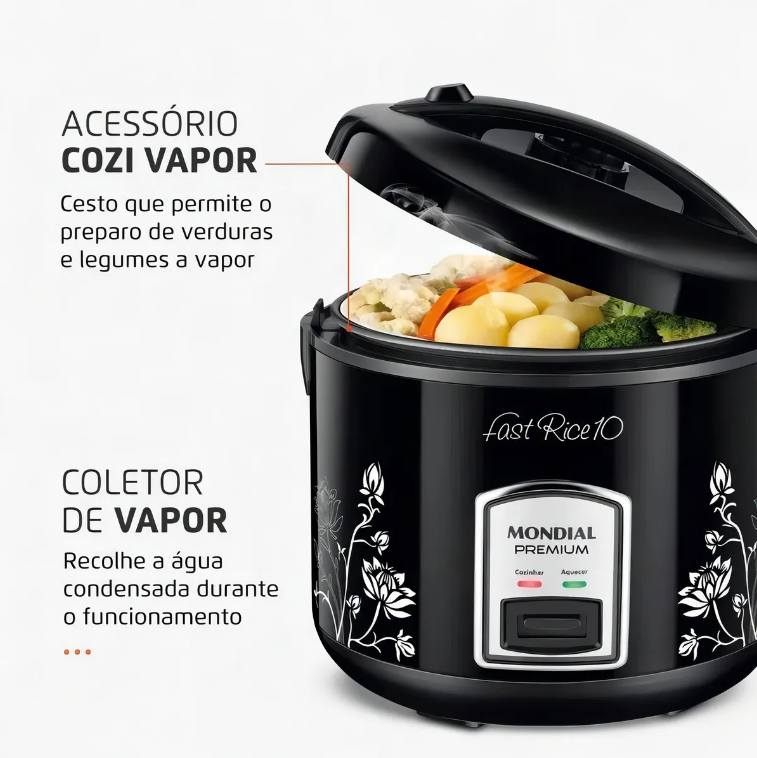 Panela Elétrica De Arroz 10x PE-44 700W Mondial