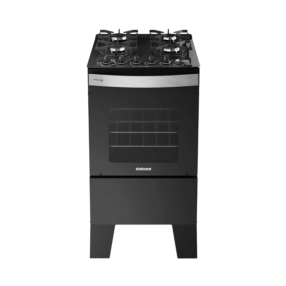 Fogao 4B ITAGLASS Plus Preto ITATIAIA 