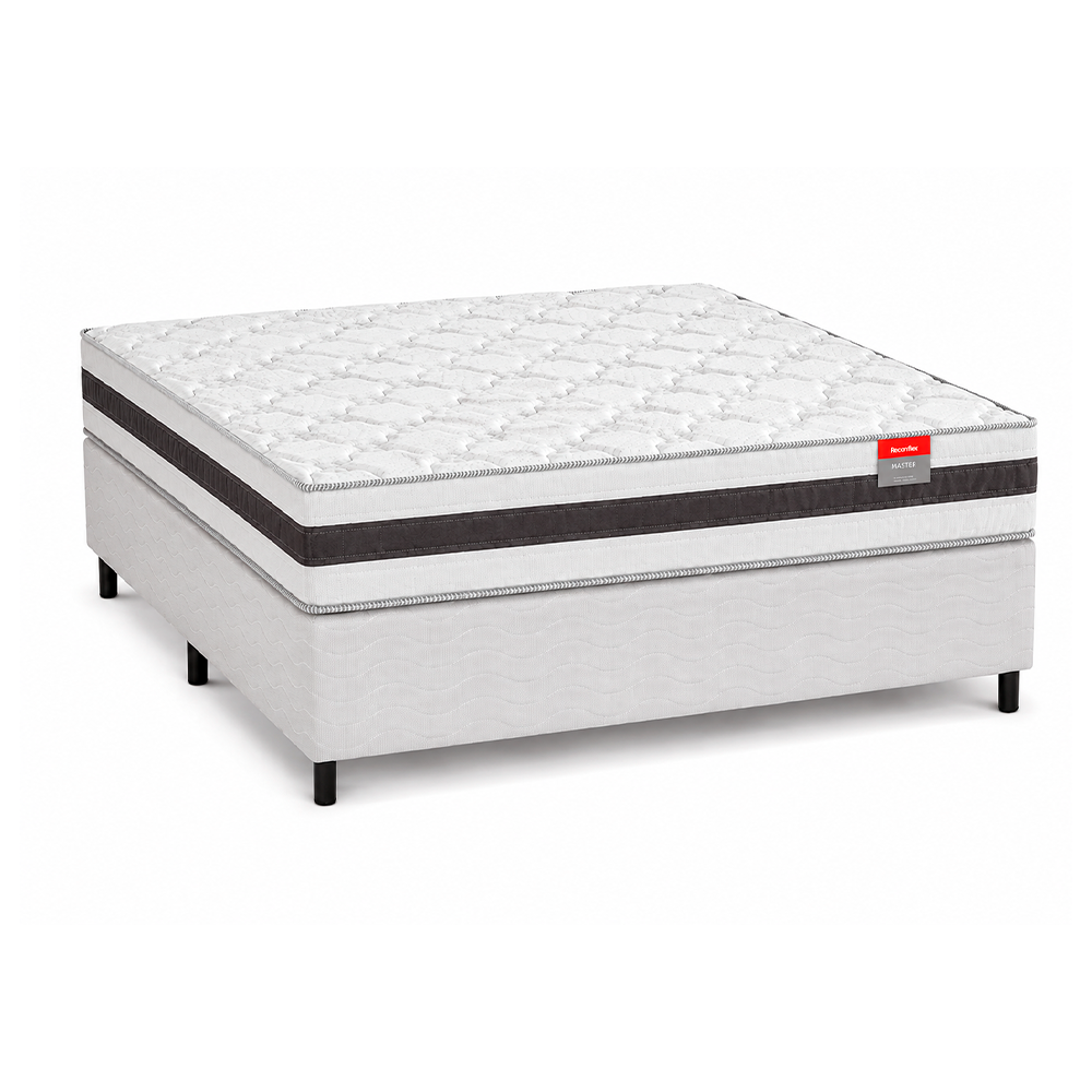 Conjunto Box Casal Master Molas Ensacadas 138x24 + Base Prisma 138x42 Reconflex