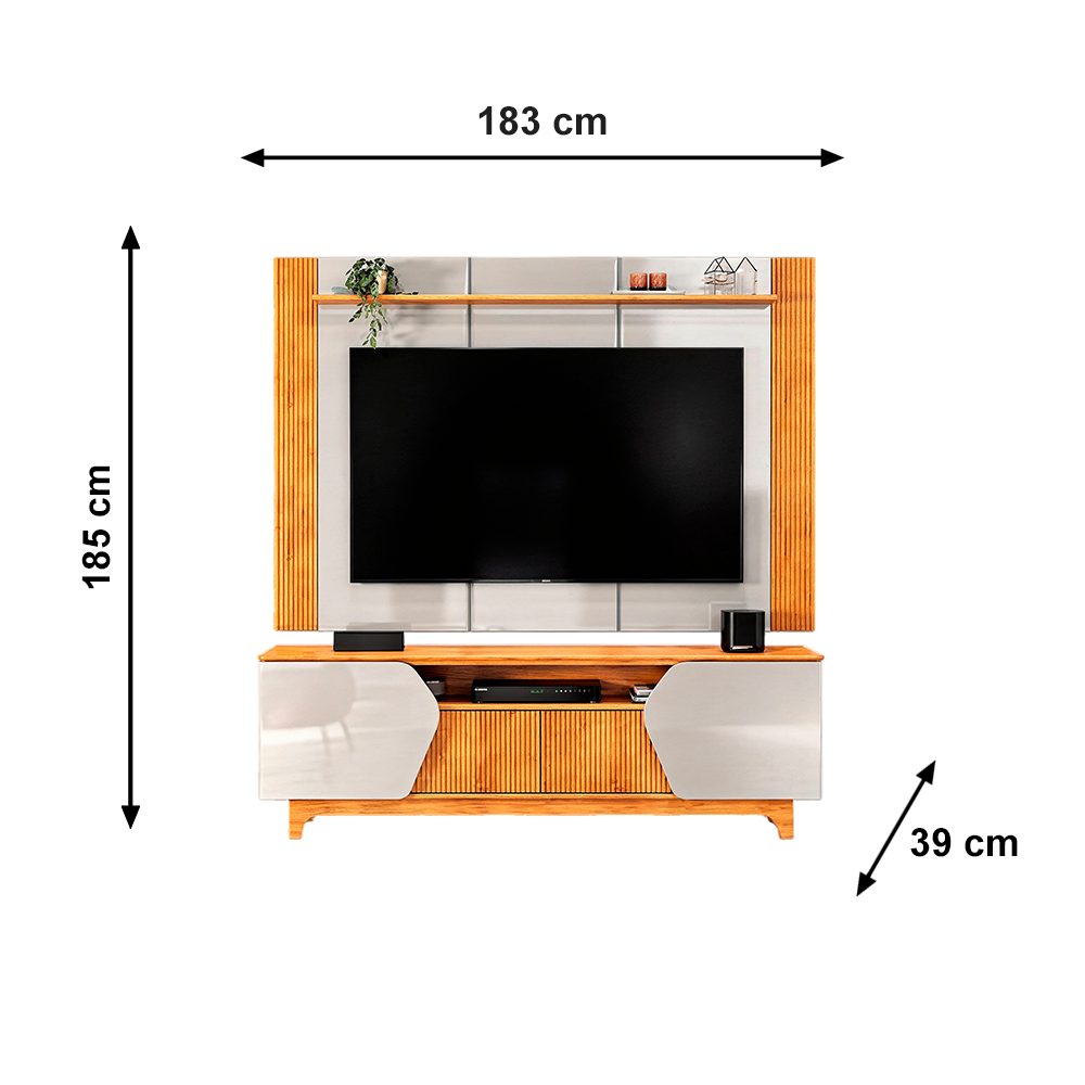Bancada com Painel Helo Bali/Cedro DJ Moveis