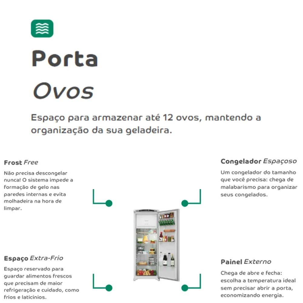 Geladeira Refrigerador Frost Free 337L CRB39MBBNA Branco 220V Consul