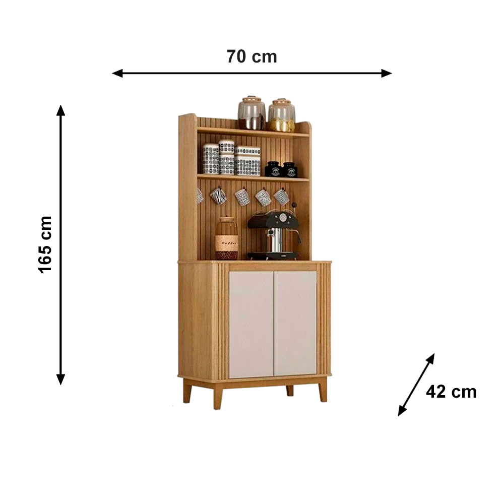 Cantinho do Café Valdemoveis Mantiqueira Cinamomo/Off Potencia Moveis