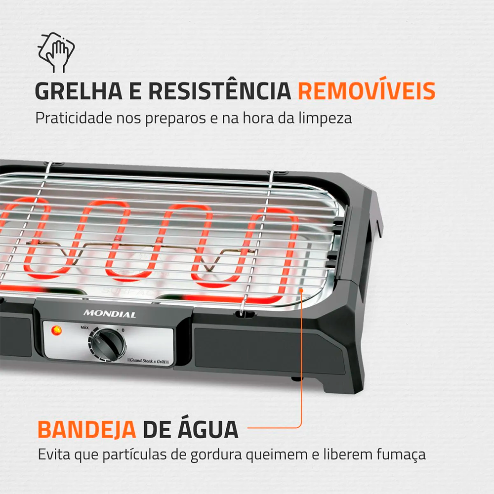 Churrasqueira Elétrica CH-05 2000W Mondial