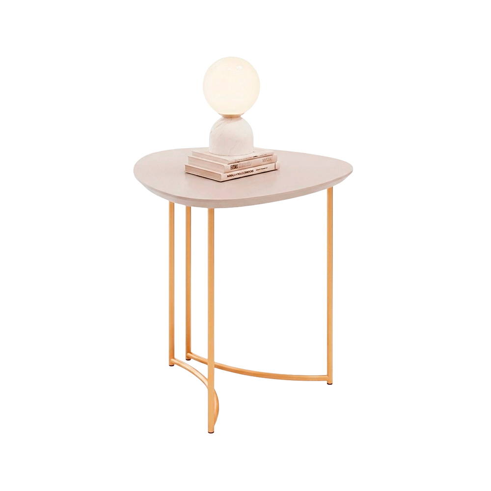 Mesa Lateral Petala Off White Dj Moveis