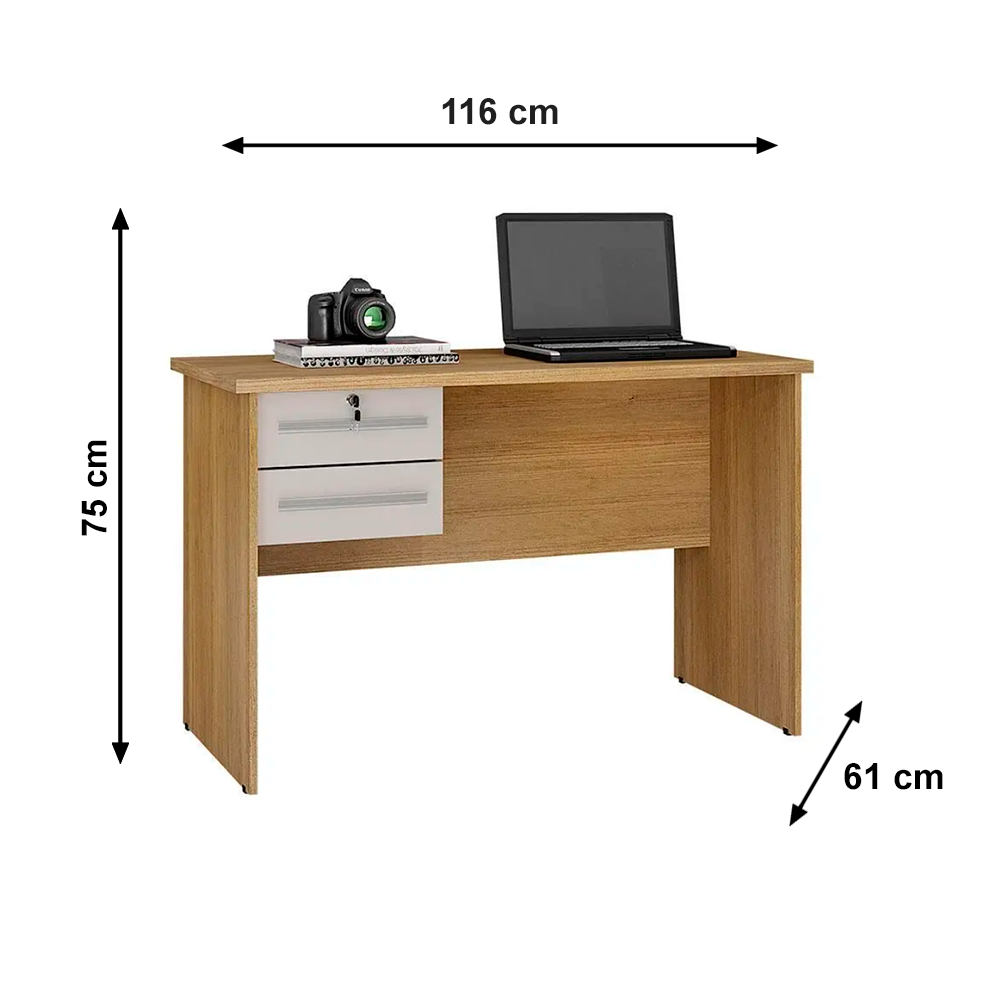 Mesa Computador Valdemoveis BYTE Cinamomo/Off White