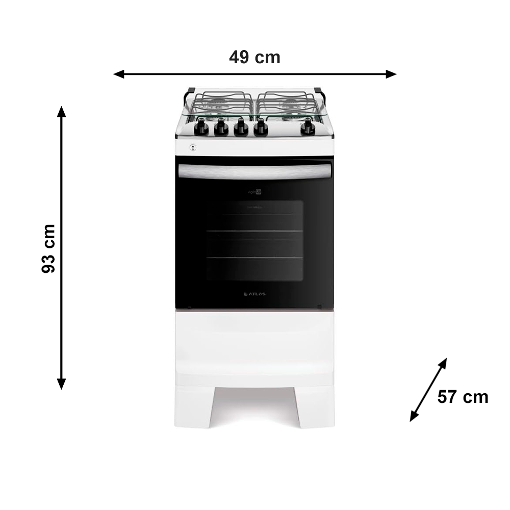 Fogão 4B Agile Up Branco Atlas