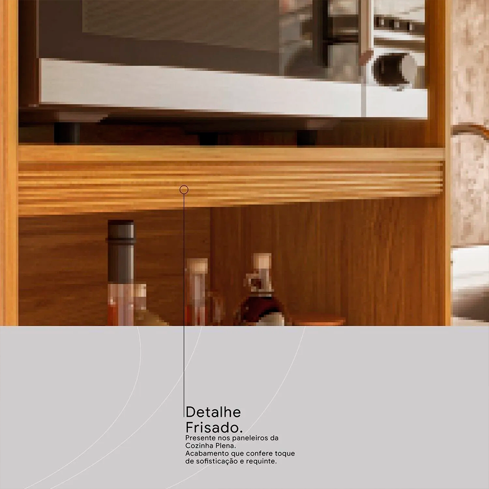 Cozinha Plena 5 Peças Cinamomo/Nude Prime Tx Demobile