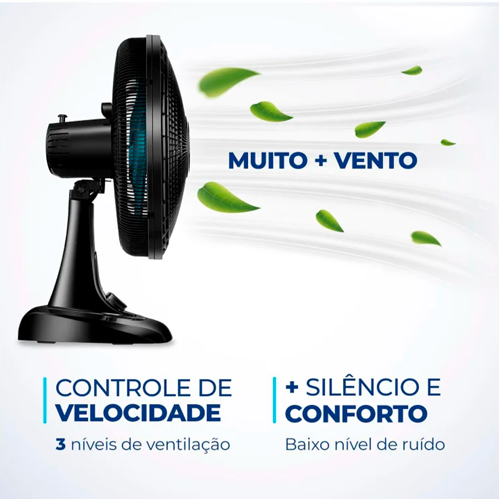 Ventilador 40CM 6P VSP-40 AP Super Power 220V Preto/Azul Mondial