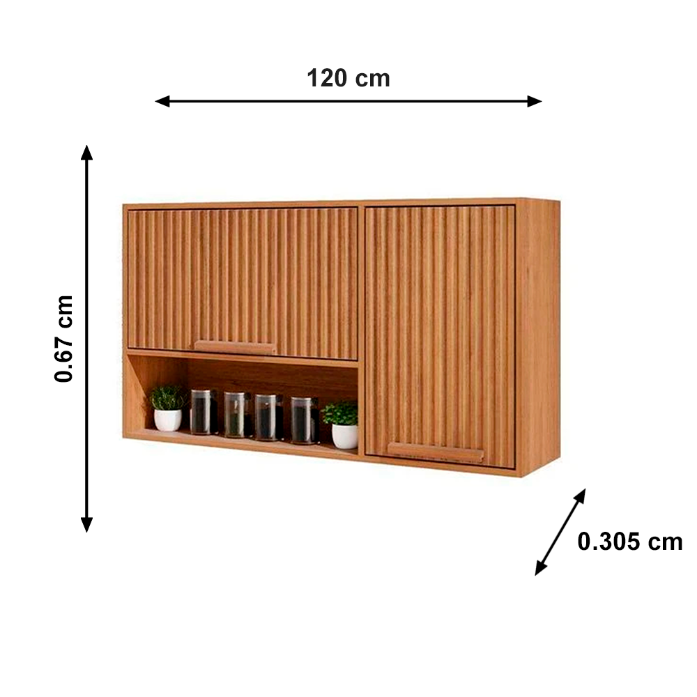 Aéreo Porta Bascula Ripada Cozinha Florida Cin/Rip Salleto