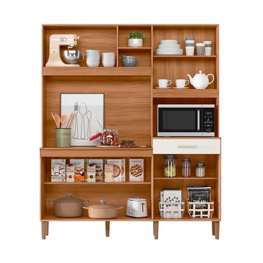 Kit Cozinha Yara 160 Freijo/Off White CRT/RIP Freijo PTA FECHADA Nicioli