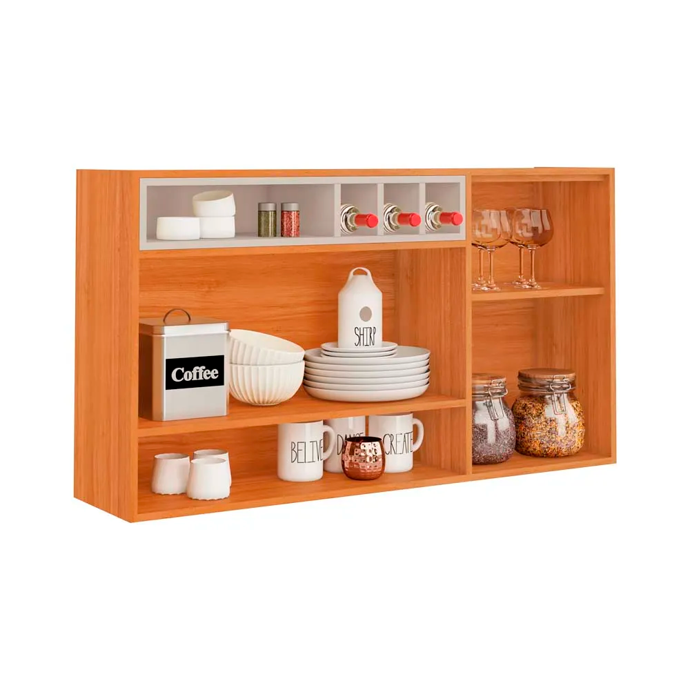 Armário Aéreo Nápoles 120 Cinamomo/Off White Itatiaia
