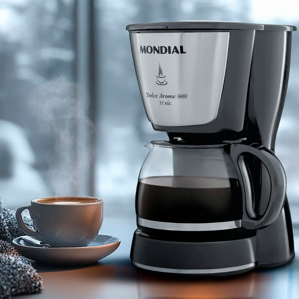 Cafeteira Dolce Arome C-32 32X 800W Preta/Inox Mondial