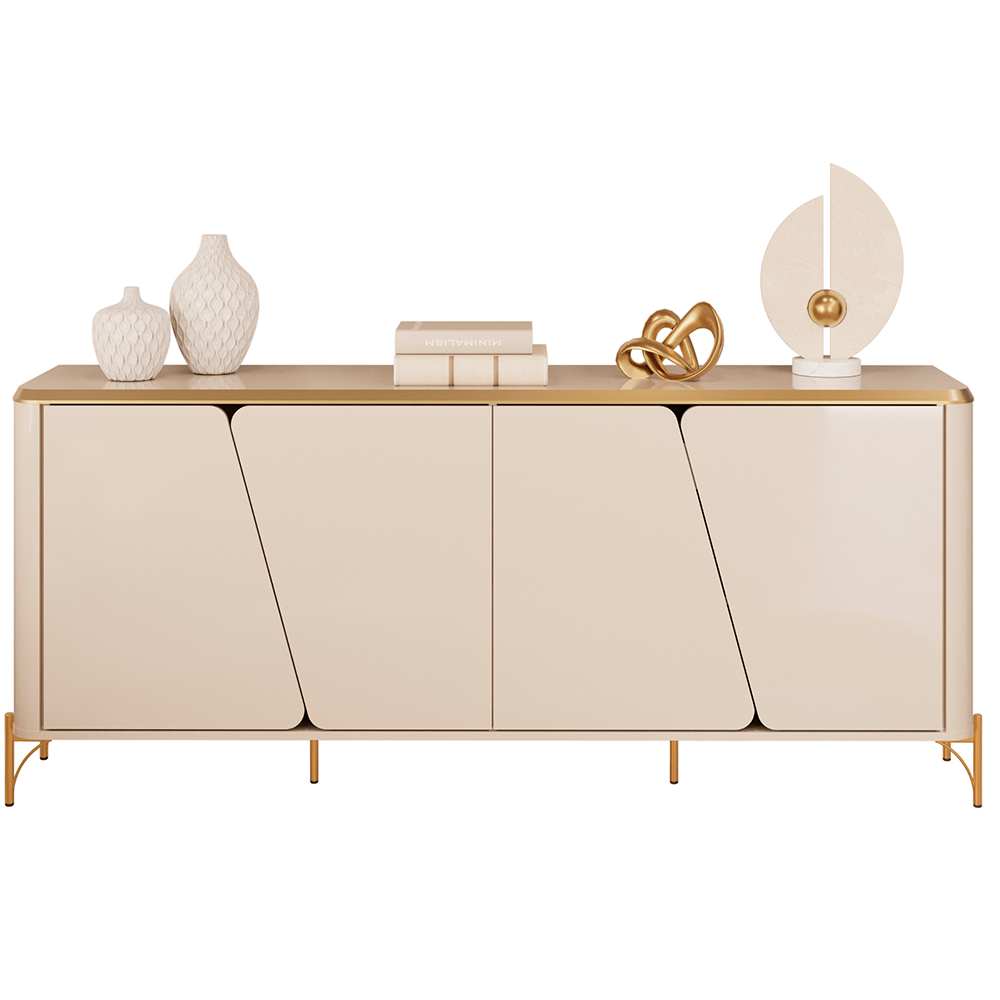 Buffet Liara Off White/Dourado Dj Moveis