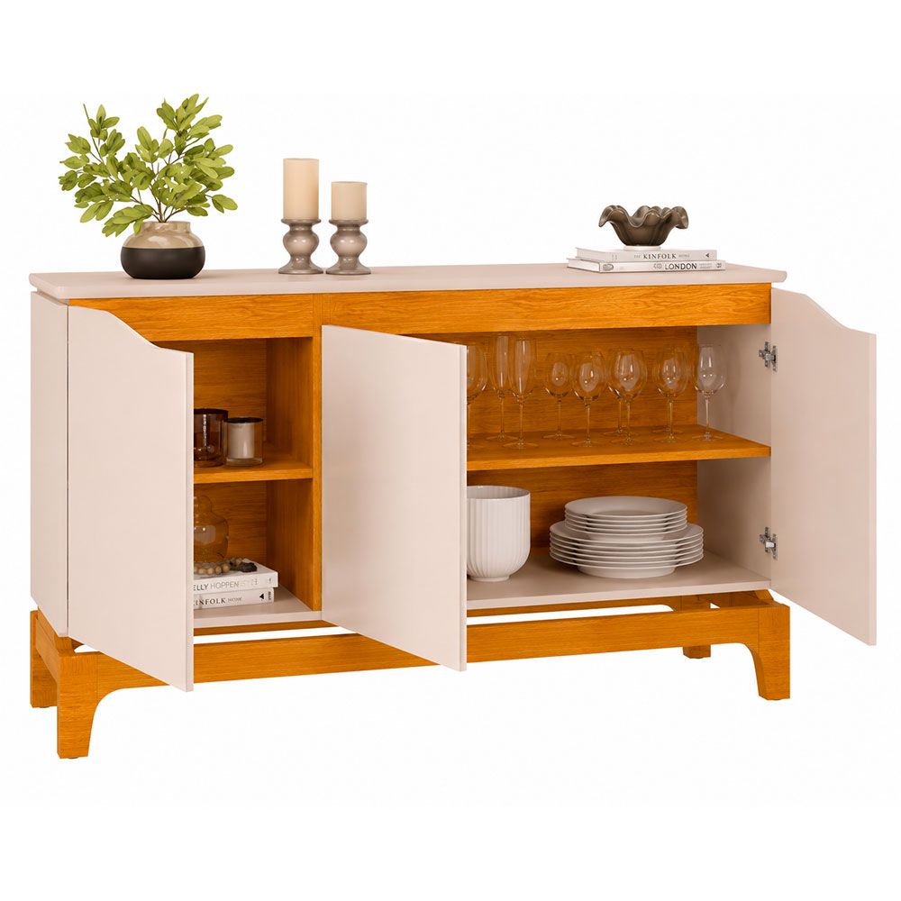 Buffet Nice Cedro/Off White Dj Moveis