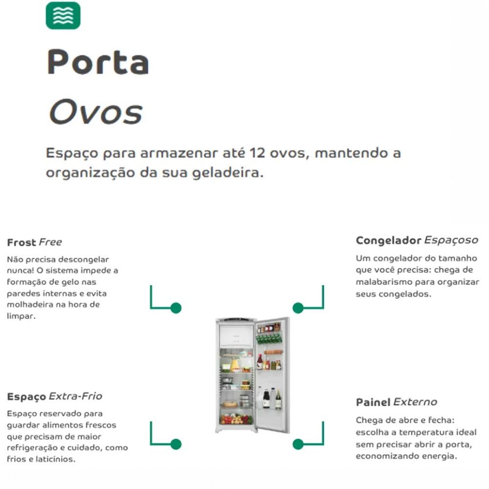 Geladeira Refrigerador Duplex Cycle Defrost 332L CRD37MBBNA Branco 220V Consul