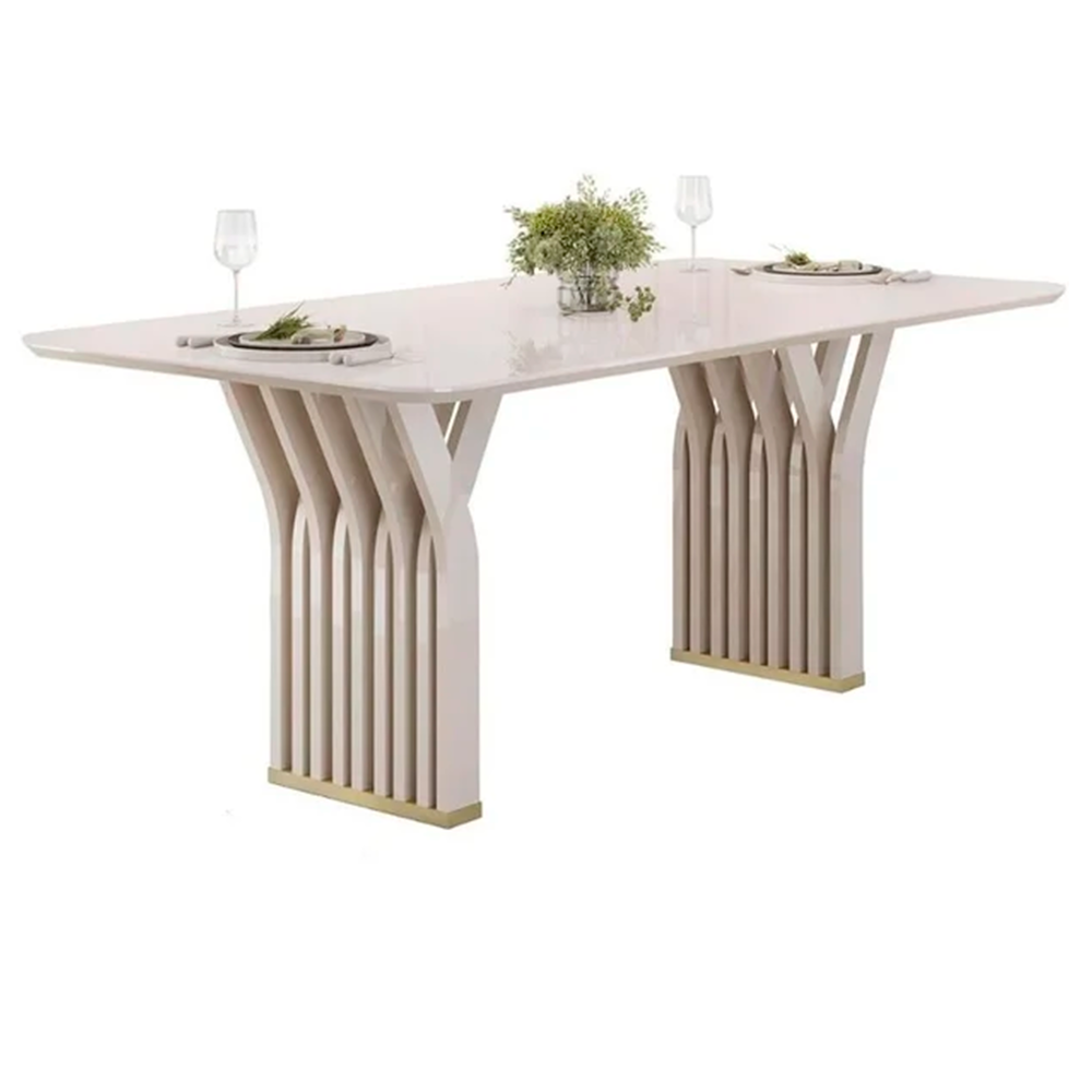 Mesa Yara T Chanf Curvo Mad/Vd Cedro/Off White DJ MOVEIS