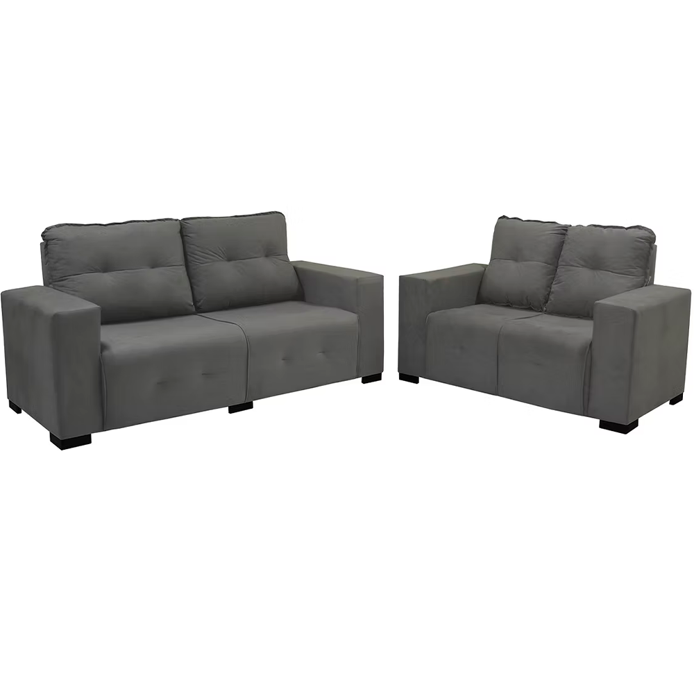 Sofa 2x3L Sena Vellus Light Castor J.A ESTOFADOS