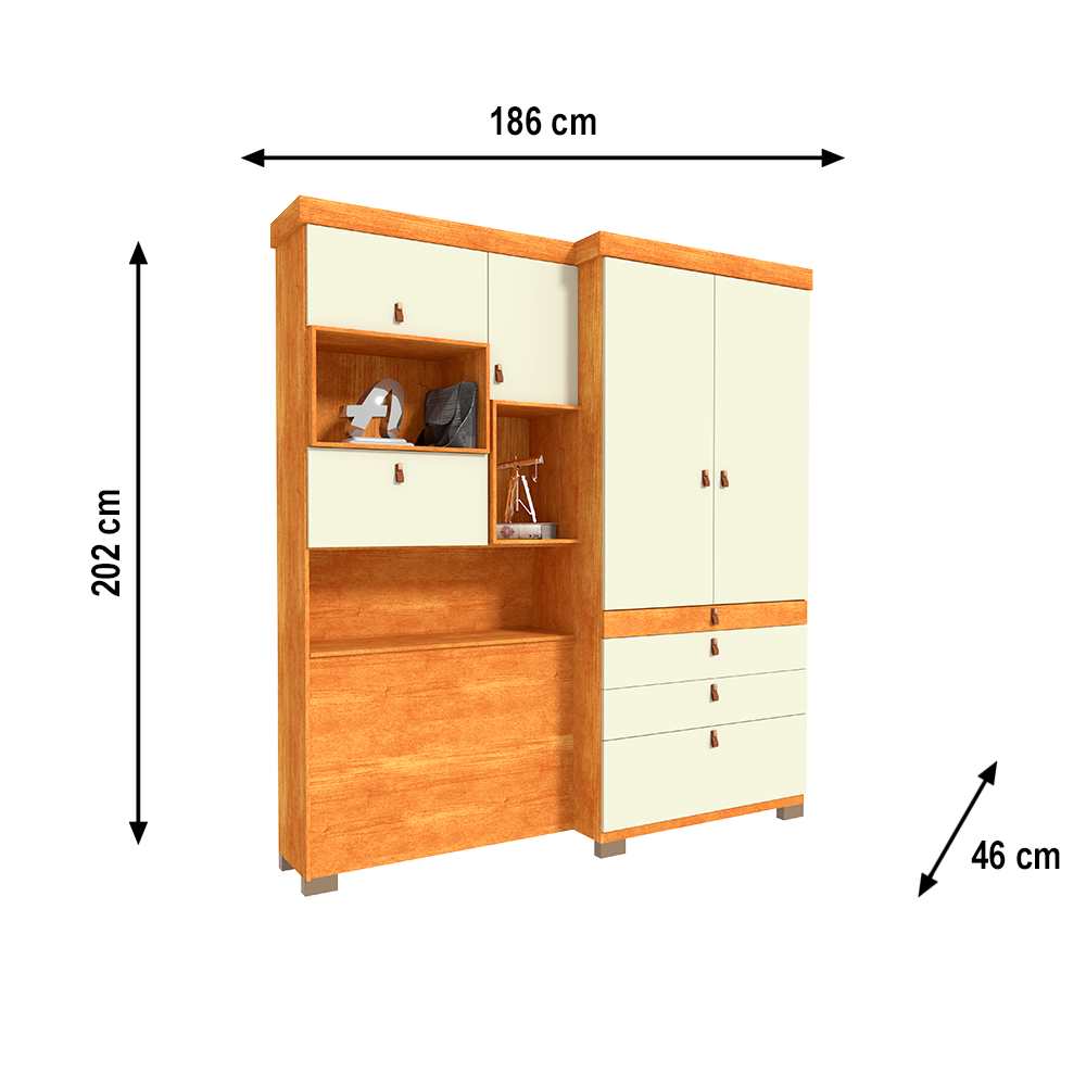 Roupeiro Panama 25917.125 Freijo Off Avelan