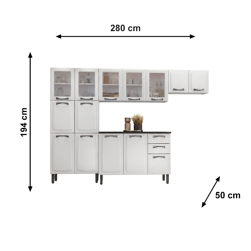 Cozinha 4 Peças New Premium Branco Itatiaia