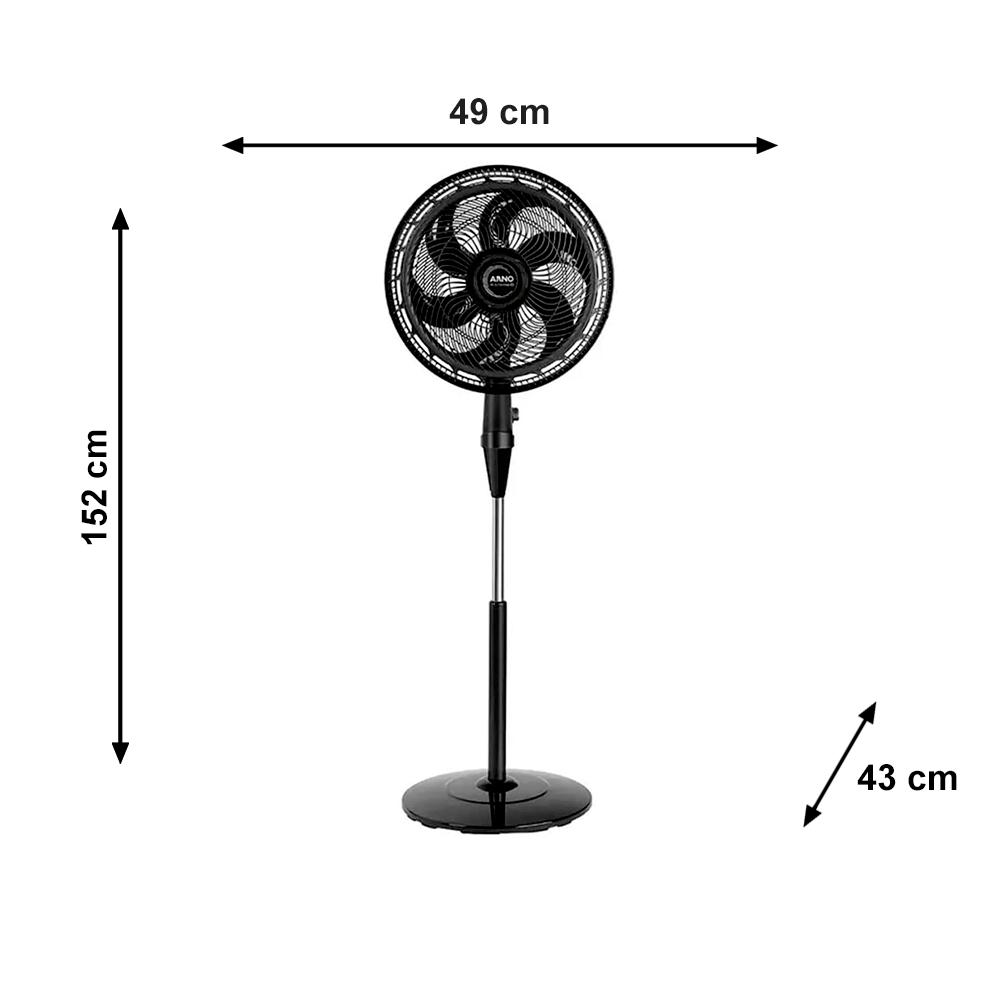 Ventilador De Coluna 40Cm X-treme 6 Ve6c 220V Arno