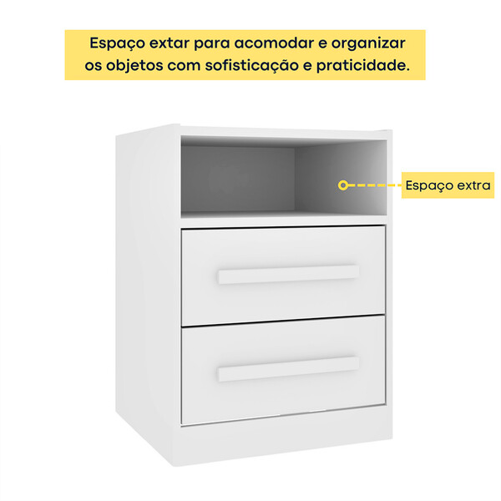 Mesa De Cabeceira 2G Barcelona C/4 PES Neve Tcil