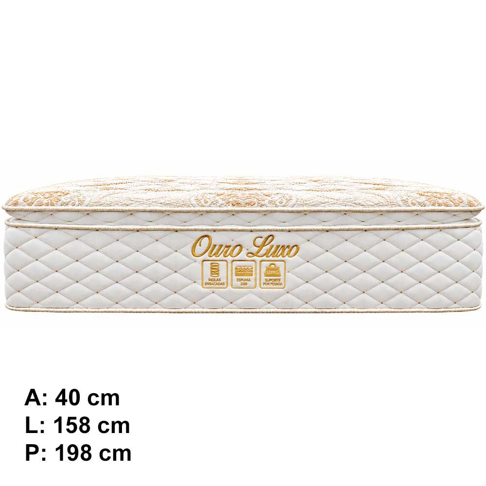 Colchão Ouro Luxo com Pillow e EPS 158x198 Softflex