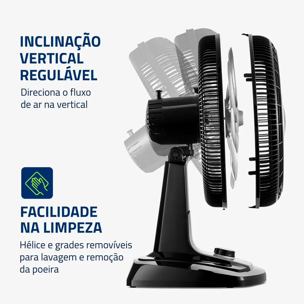 Ventilador 50CM VTX-50 8P Super Turbo Preto/Prata Mondial