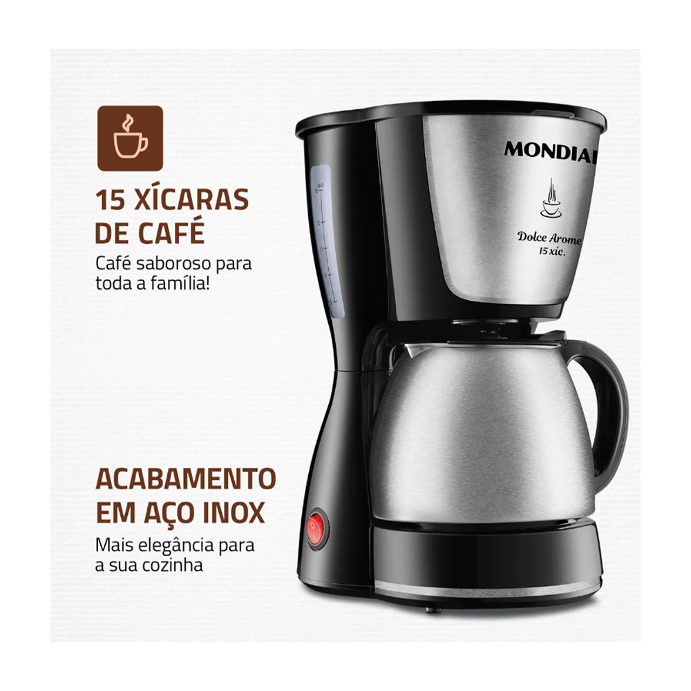Cafeteira C-34JI 220V Preto/Inox Mondial