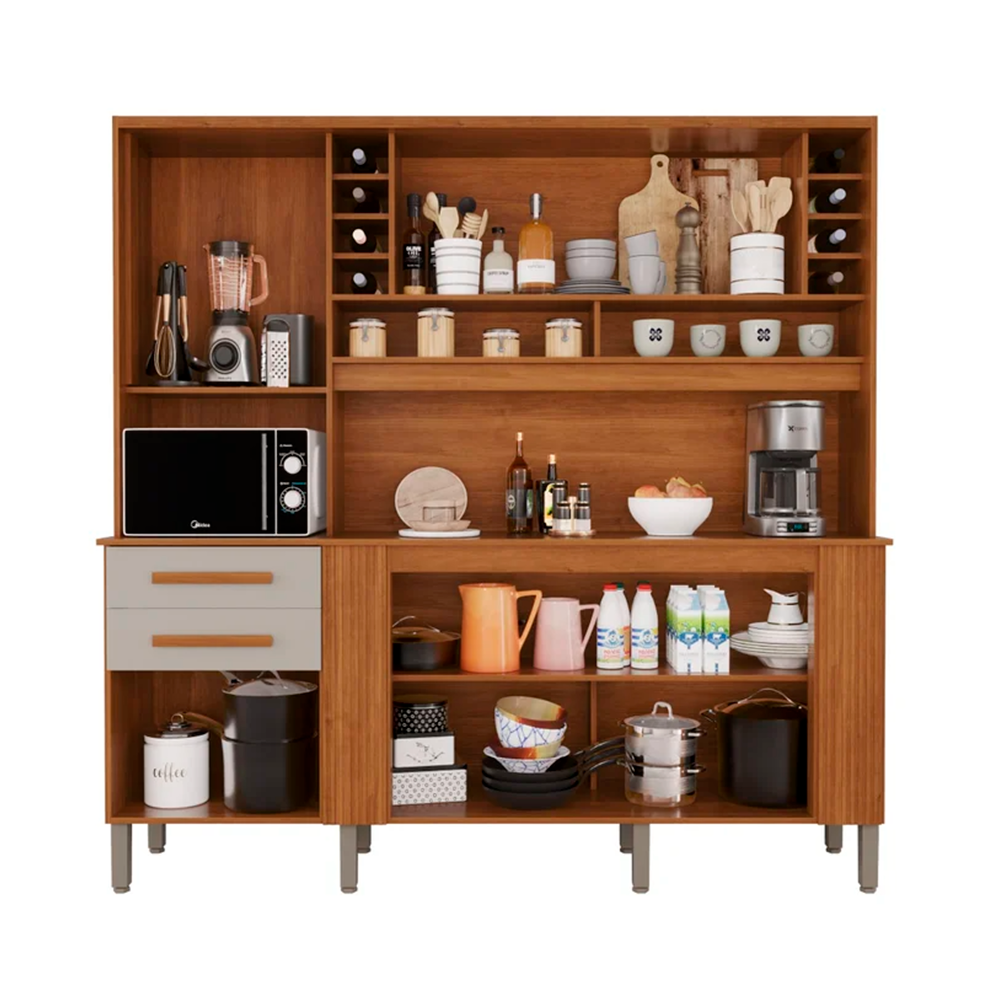 Armário De Cozinha Catar Cinamomo/Off Salleto