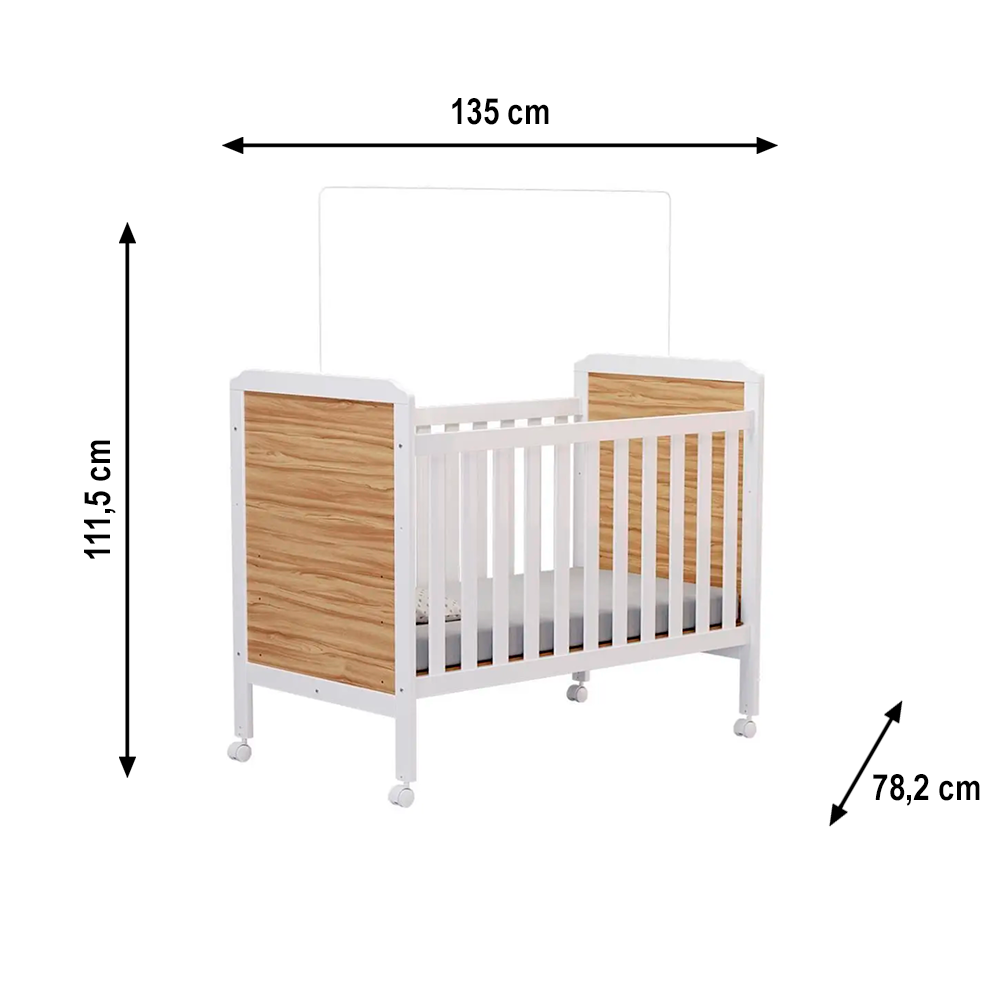 Berco Cloe Branco Brilho/Amendoa Peroba