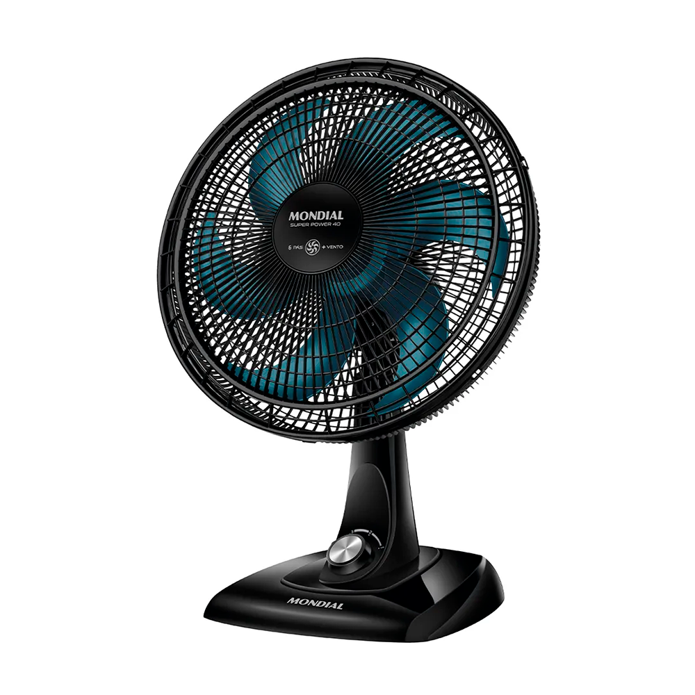 Ventilador 40CM 6P VSP-40 AP Super Power 220V Preto/Azul Mondial