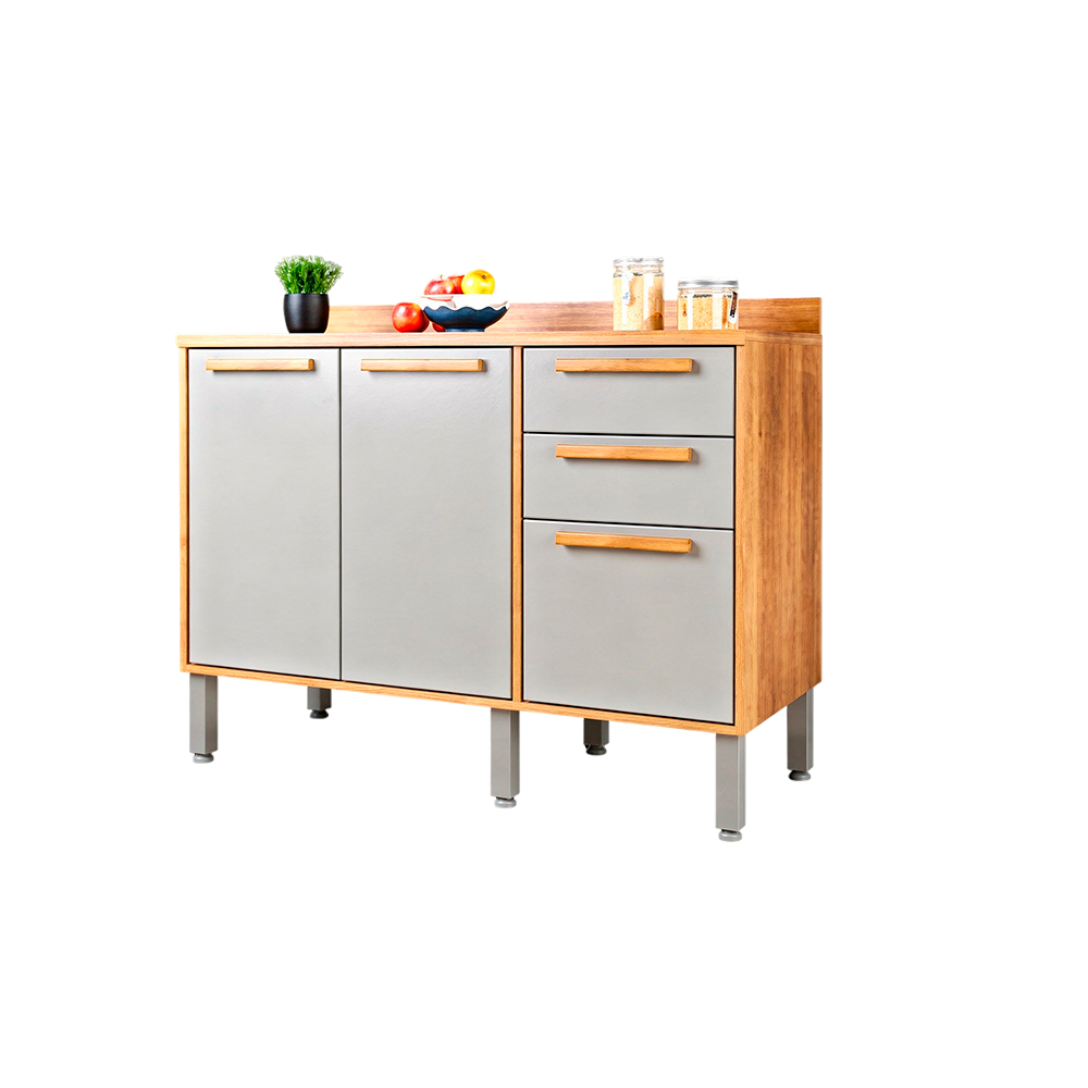 Balcão Cozinha 1,20 Florida Cinamomo/Off Salleto