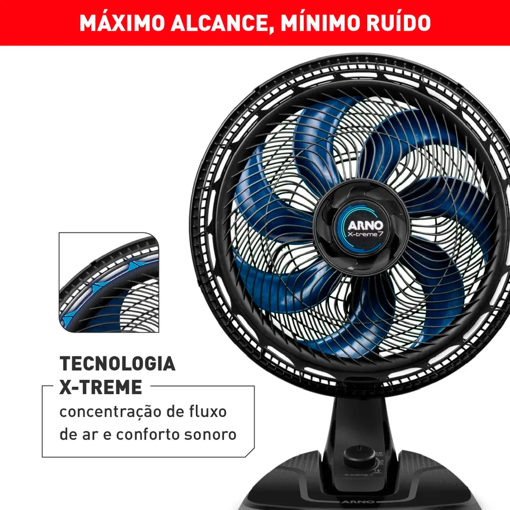 Ventilador De Mesa 40CM VE70 Xtreme 7 220v Mesa Arno