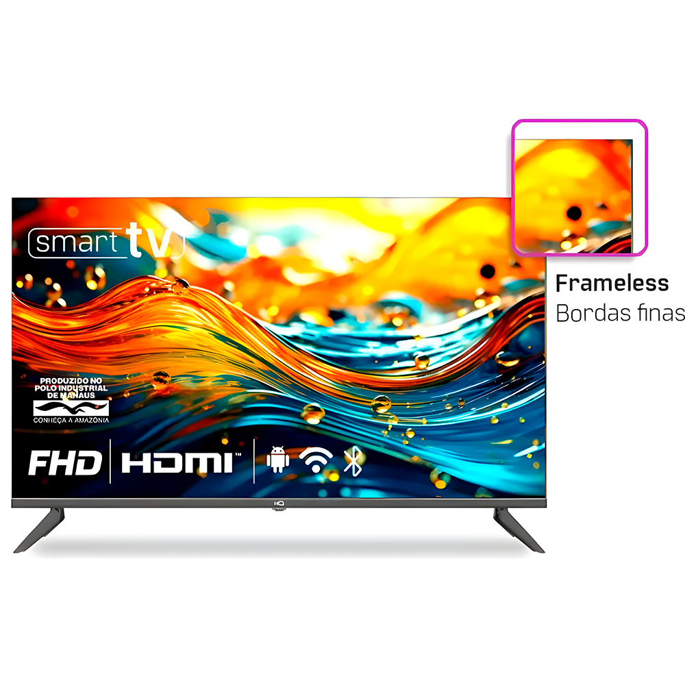 Smart Tv HQ 40" Full Hd Android 12 Design Slim HQS40NKHM